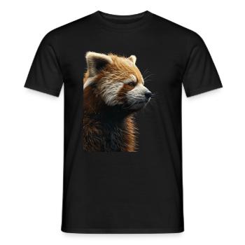 Roter Panda - Männer T-Shirt - Schwarz - Vorne - AI Model Male 178 light (178cm)