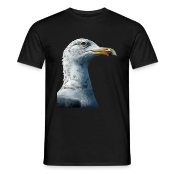 Gull - Men's T-Shirt - black - Front - AI Model Male 178 light (178cm)