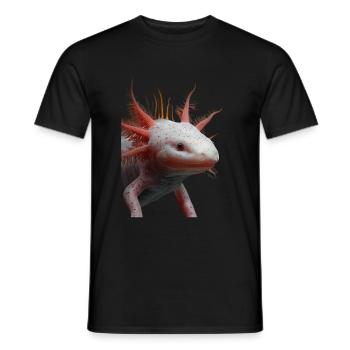 Axolotl - Männer T-Shirt - Schwarz - Vorne - AI Model Male 178 light (178cm)