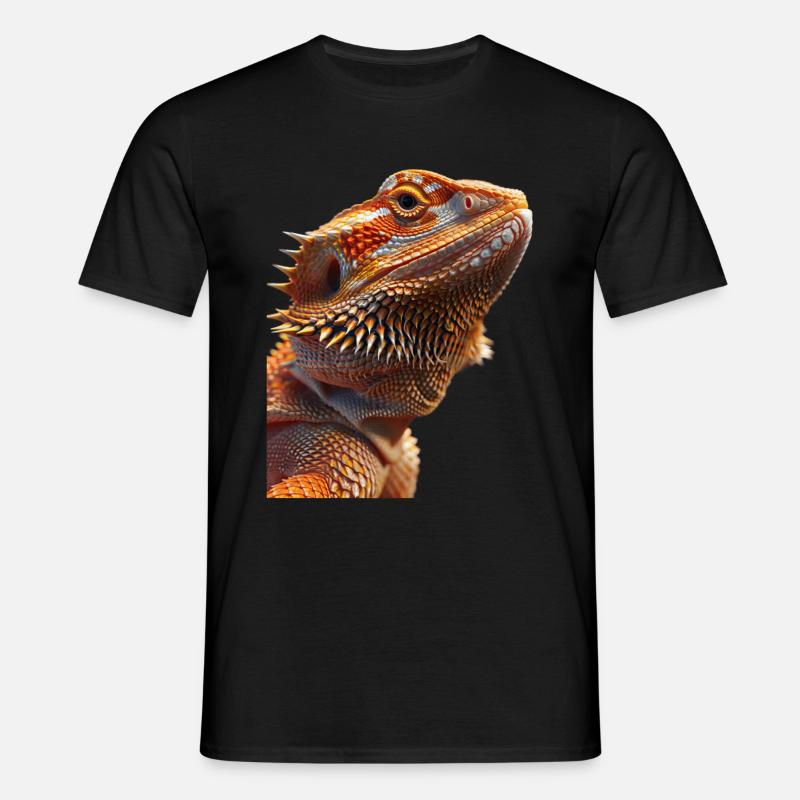Bärtiger Drache - Männer T-Shirt - Schwarz