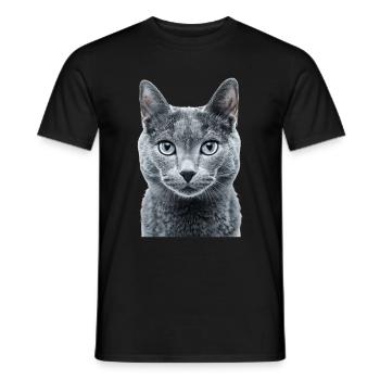 Bleu russe - T-shirt homme - noir - Devant - AI Model Male 178 light (178cm)