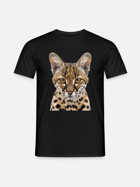 Chat de la savane - T-shirt homme - noir