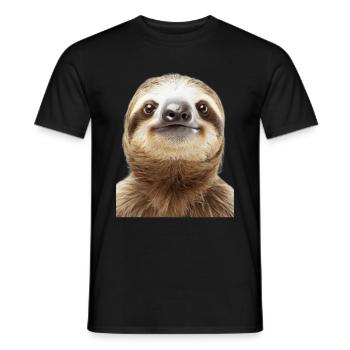 Faultier - Männer T-Shirt - Schwarz - Vorne - AI Model Male 178 light (178cm)