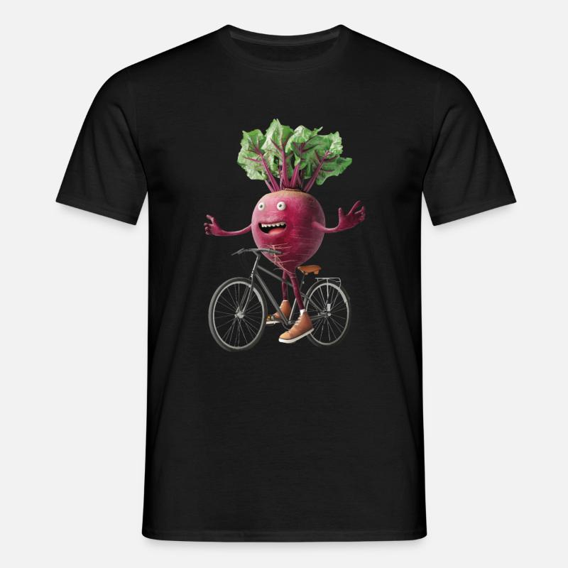 Beetroot Bicycle - Men's T-Shirt - black