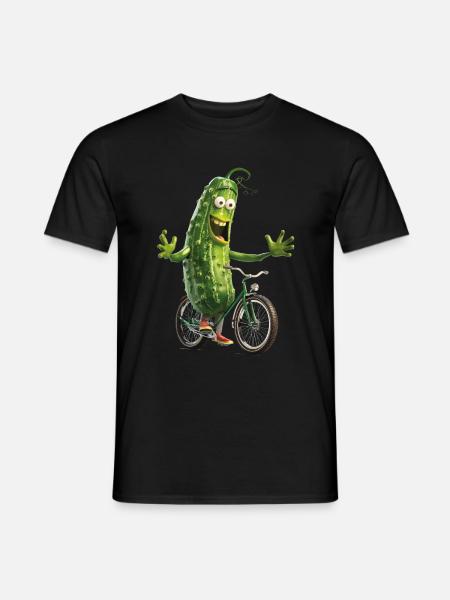 Gurke Fahrrad - Mænd T-shirt - sort