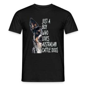 Australischer Treibhund - Männer T-Shirt - Schwarz - Vorne - AI Model Male 178 light (178cm)