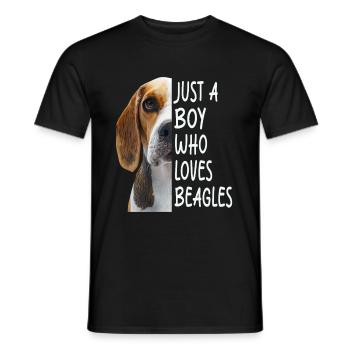 Beagle - T-shirt homme - noir - Devant - AI Model Male 178 light (178cm)