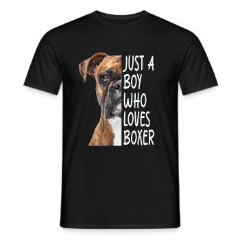 Boxer - Männer T-Shirt - Schwarz - Vorne - AI Model Male 178 light (178cm)