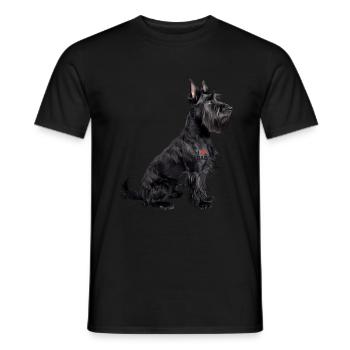 Terrier Scottish Sapa - Men's T-Shirt - black - Front - AI Model Male 178 light (178cm)