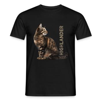 Highlander - Männer T-Shirt - Schwarz - Vorne - AI Model Male 178 light (178cm)