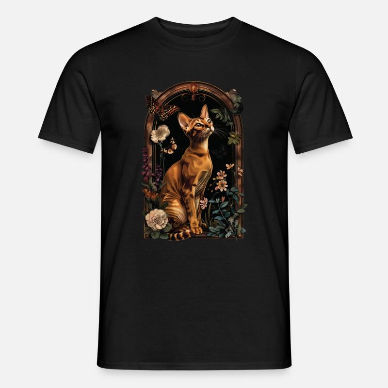 Abessinierkatze - Männer T-Shirt - Schwarz