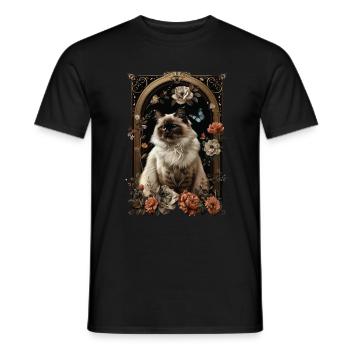 Chat birman - T-shirt homme - noir - Devant - AI Model Male 178 light (178cm)