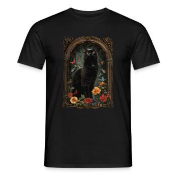 Bombay-Katze - Männer T-Shirt - Schwarz - Vorne - AI Model Male 178 light (178cm)