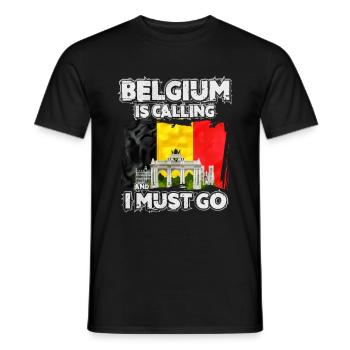 Belgien - Männer T-Shirt - Schwarz - Vorne - AI Model Male 178 light (178cm)