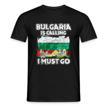 Bulgaria - Men's T-Shirt - black - Front - AI Model Male 178 light (178cm)