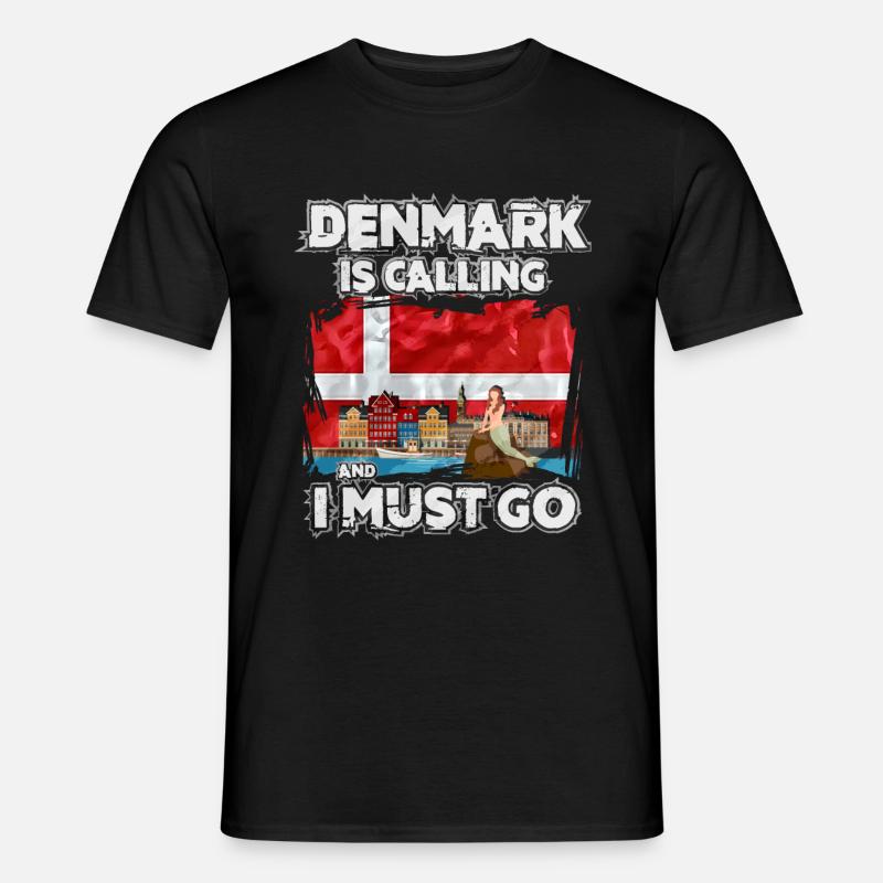 Dänemark - Männer T-Shirt - Schwarz
