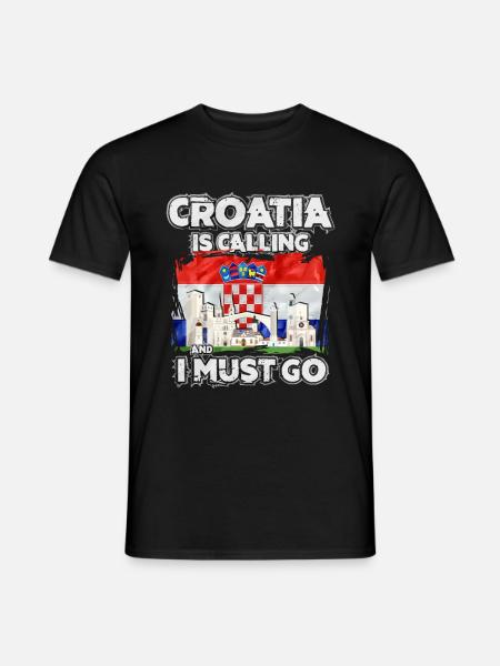 Croatia - Men's T-Shirt - black