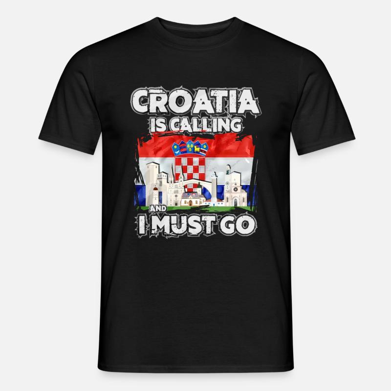 Kroatien - Männer T-Shirt - Schwarz