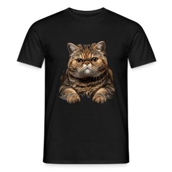 Exotic Shorthair - Men's T-Shirt - black - Front - AI Model Male 178 light (178cm)