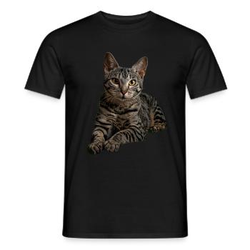 Mau égyptien - T-shirt homme - noir - Devant - AI Model Male 178 light (178cm)