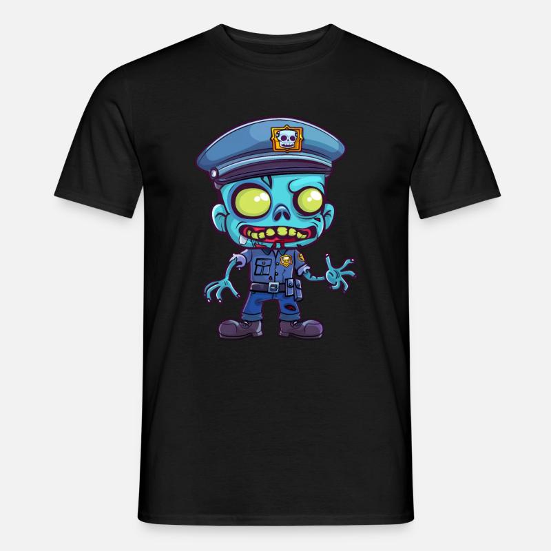 Polizei Halloween - Männer T-Shirt - Schwarz