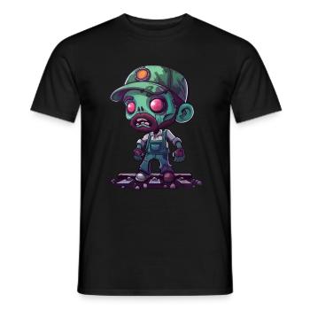 Halloween des cheminots - T-shirt homme - noir - Devant - AI Model Male 178 light (178cm)