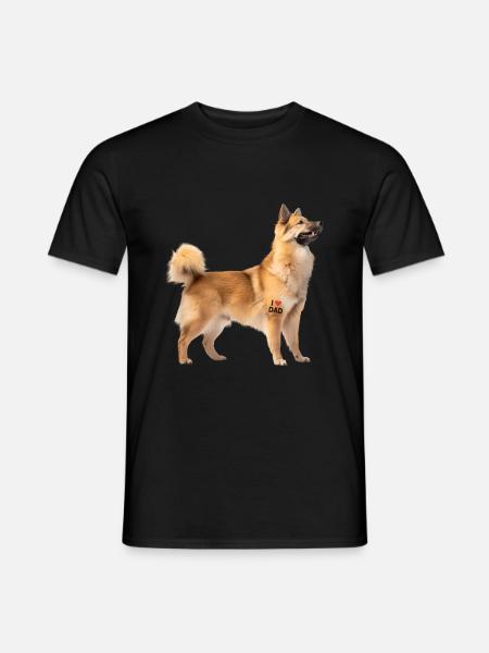 Norwegian Buhund Dad Papa - Men's T-Shirt - black