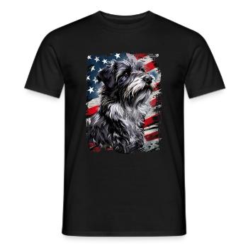 Berger des Pyrénées Amérique États-Unis - T-shirt homme - noir - Devant - AI Model Male 178 light (178cm)