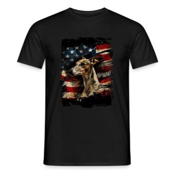 Greyhound America Usa - Men's T-Shirt - black - Front - AI Model Male 178 light (178cm)