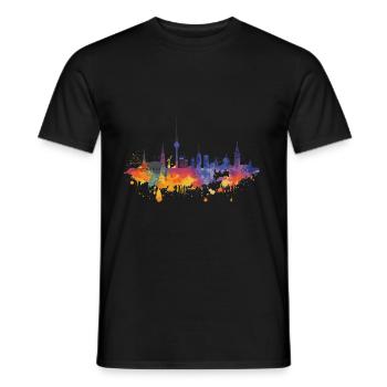 Main Valley - Men's T-Shirt - black - Front - AI Model Male 178 light (178cm)