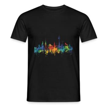 Recklinghausen - Männer T-Shirt - Schwarz - Vorne - AI Model Male 178 light (178cm)