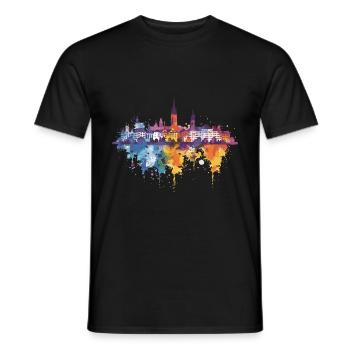 Rheinfelden (Baden) - T-shirt homme - noir - Devant - AI Model Male 178 light (178cm)