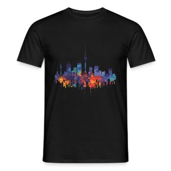 Vers - T-shirt homme - noir - Devant - AI Model Male 178 light (178cm)