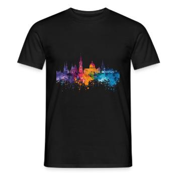 Bielefeld - Männer T-Shirt - Schwarz - Vorne - AI Model Male 178 light (178cm)