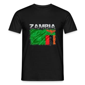 Zambia - Men's T-Shirt - black - Front - AI Model Male 178 light (178cm)