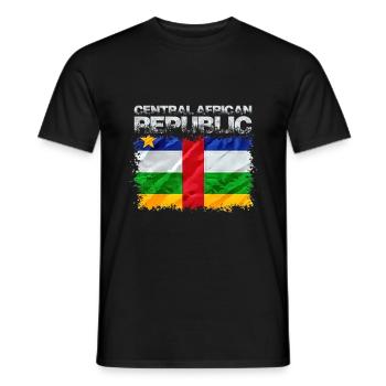 Central African Republic - Men's T-Shirt - black - Front - AI Model Male 178 light (178cm)