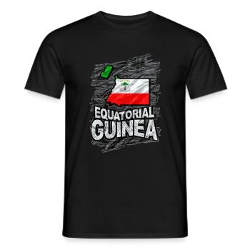 Guinée - T-shirt homme - noir - Devant - AI Model Male 178 light (178cm)