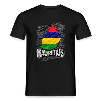 Mauritius - Men's T-Shirt - black - Front - AI Model Male 178 light (178cm)