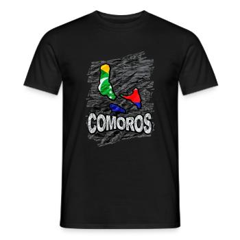 Comoros - Men's T-Shirt - black - Front - AI Model Male 178 light (178cm)