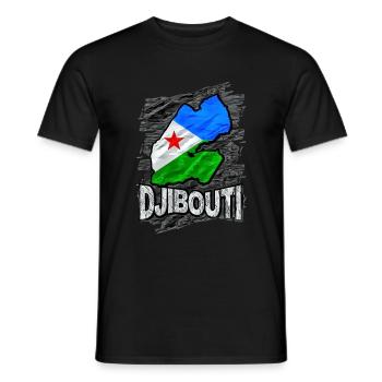 Dschibuti - Männer T-Shirt - Schwarz - Vorne - AI Model Male 178 light (178cm)