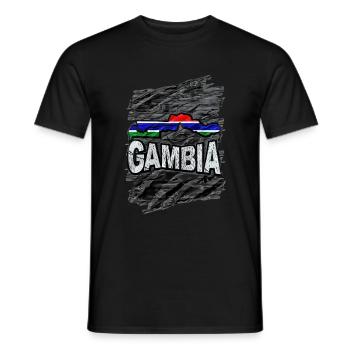 Gambie - T-shirt homme - noir - Devant - AI Model Male 178 light (178cm)