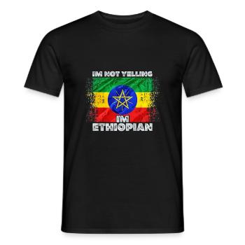 Ethiopia - Men's T-Shirt - black - Front - AI Model Male 178 light (178cm)