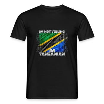Tanzania - Men's T-Shirt - black - Front - AI Model Male 178 light (178cm)
