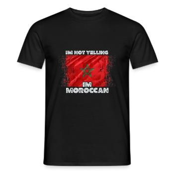 Maroc - T-shirt homme - noir - Devant - AI Model Male 178 light (178cm)