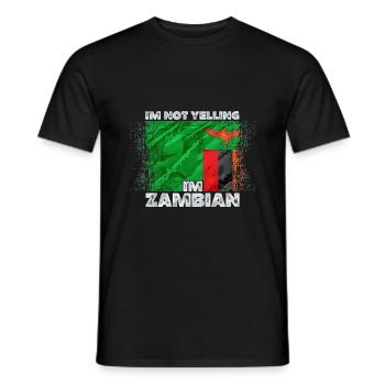Zambia - Men's T-Shirt - black - Front - AI Model Male 178 light (178cm)