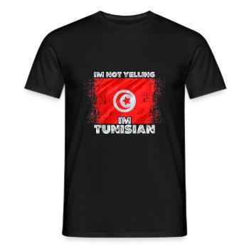 Tunisie - T-shirt homme - noir - Devant - AI Model Male 178 light (178cm)
