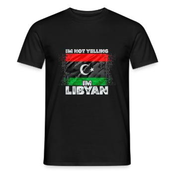 Libyen - Männer T-Shirt - Schwarz - Vorne - AI Model Male 178 light (178cm)