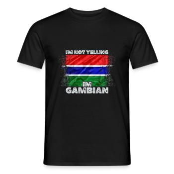 Gambie - T-shirt homme - noir - Devant - AI Model Male 178 light (178cm)