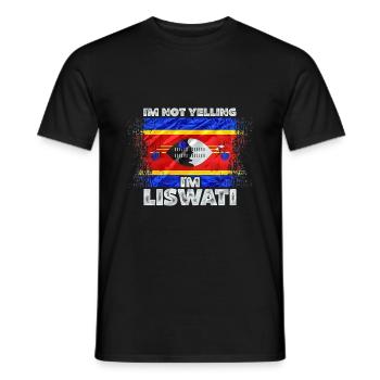 Swasiland - Männer T-Shirt - Schwarz - Vorne - AI Model Male 178 light (178cm)