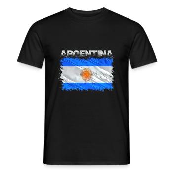 Argentinien - Männer T-Shirt - Schwarz - Vorne - AI Model Male 178 light (178cm)
